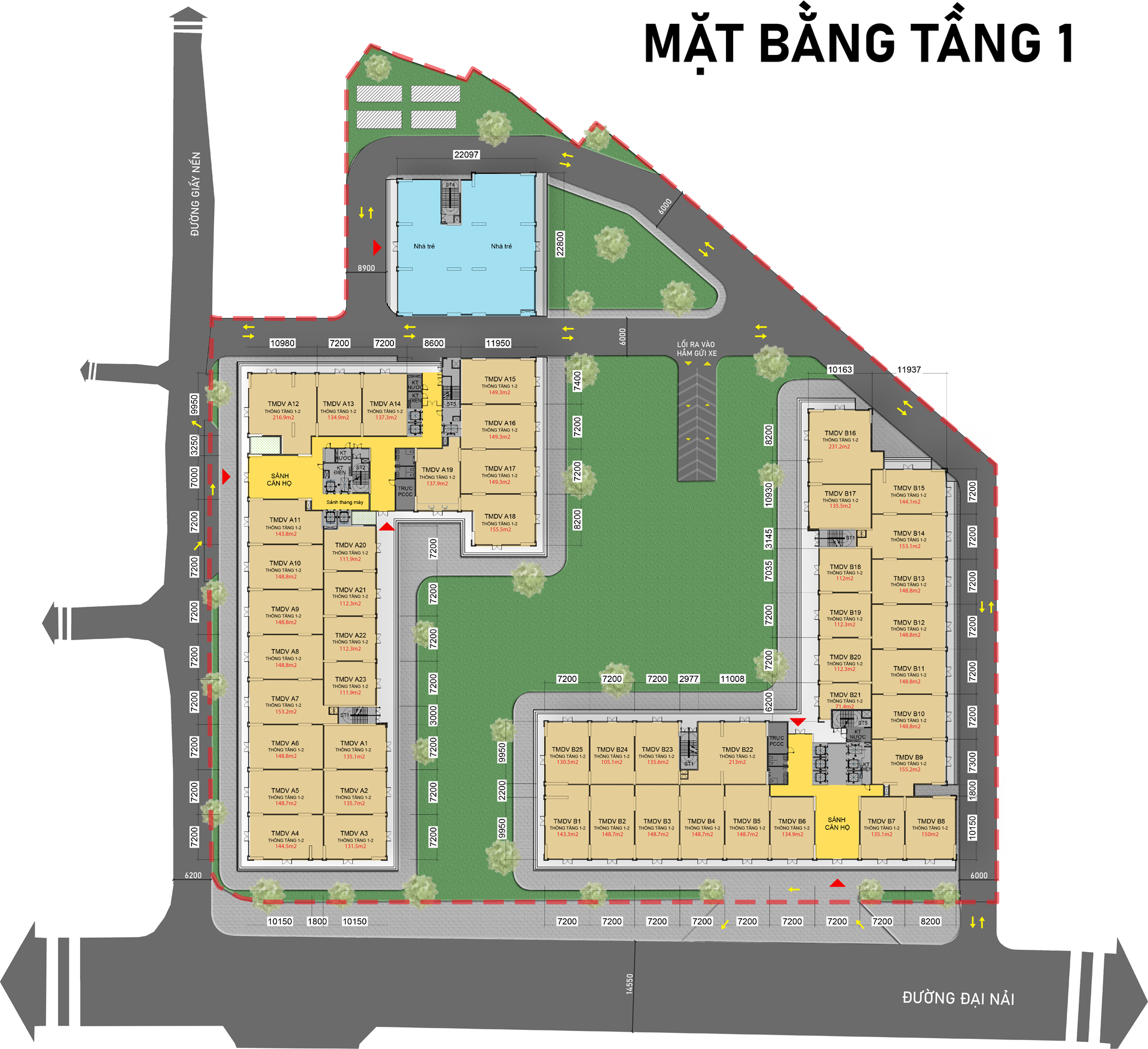 Mặt bằng dự án 